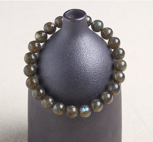 Bracelet Tonifiant composé de pierre naturelle de Labradorite du Canada