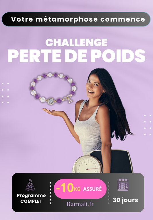 Challenge perte de poids 30j + Bracelet en Améthyste et Pierre de Lune OFFERT